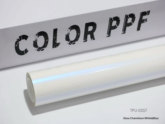 TPU-0357 Gloss Chameleon White & Blue